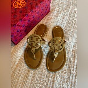 Tory Burch Sand Patent Miller Sandals